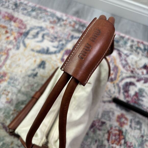 Miu Miu Vintage Canvas Leather Pocket Bag - Picture 4 of 12